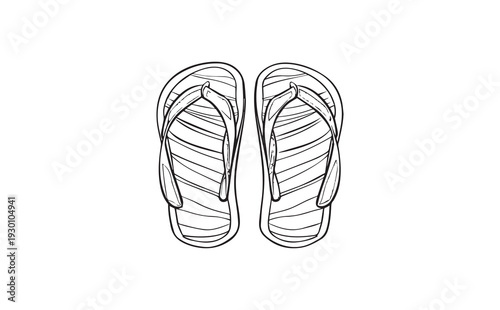Vector illustration of a pair of flip flops