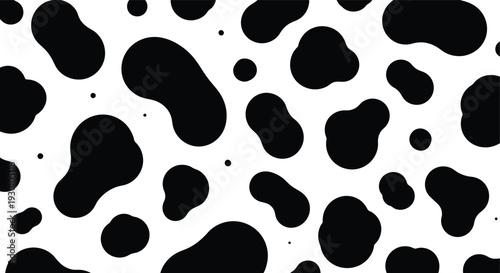 Black and white cow print pattern.