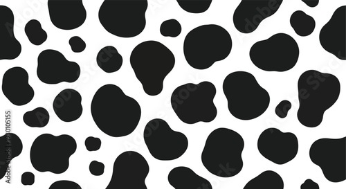 Black and White Cow Pattern Abstract Background.
