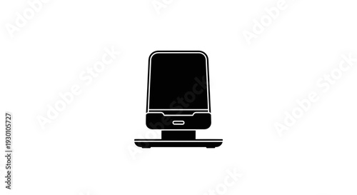 Sleek smart display device silhouette showcasing modern home technology on a crisp white background