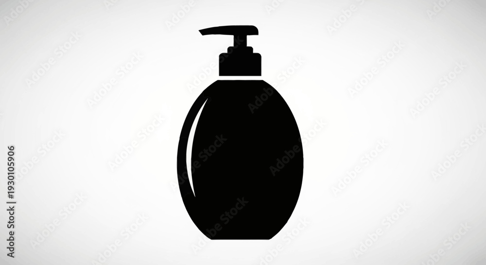 Obraz premium Sleek minimalist pump bottle icon representing hygiene, cleansing, and personal care products for