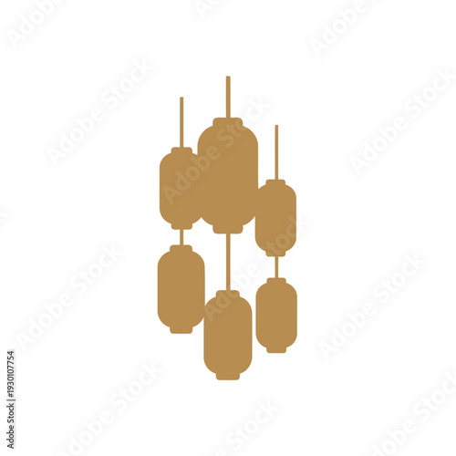 Hanging Lanterns in Warm Brown Tones