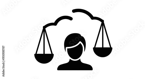 Representing personal equilibrium and moral judgment, this icon symbolizes an individual's ethical