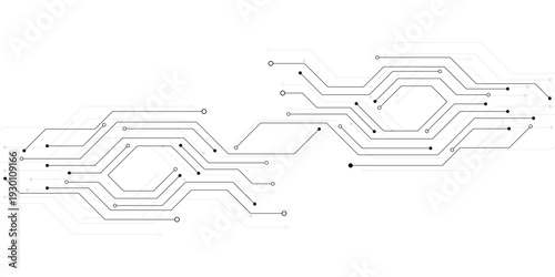 Abstract circuit board lines technology background vector.