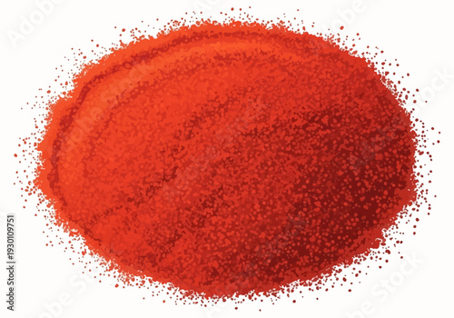 Pile of Red Powdered Spices or Pigment.