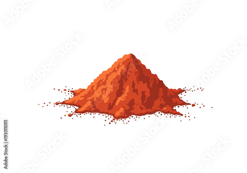 Pile of Red Chili Powder Spice.