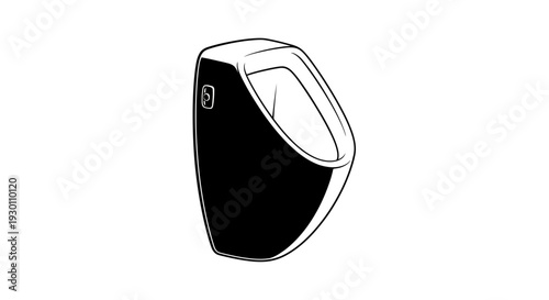 Modern public restroom fixture design for hygiene and efficiency in men's facilities icon