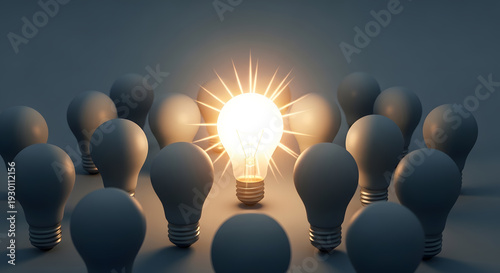 Visual metaphor for unique thinking and fresh ideas