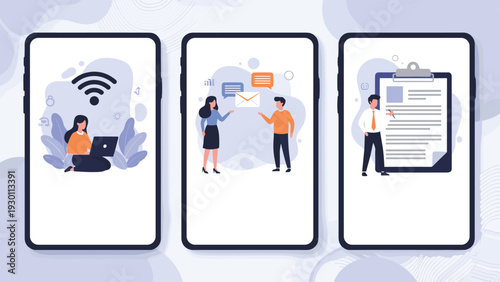 Mobile applications for remote work communication, project management, and digital document organization for teams.