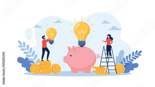 Creative entrepreneurs investing innovative ideas and financial capital into a growth-oriented business project.