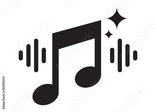 AI music assistant. vector icon. 