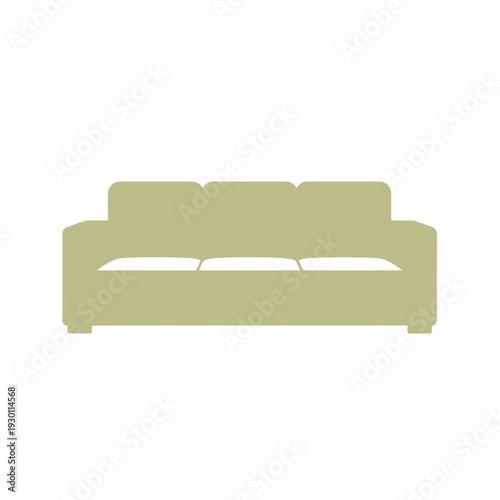 Sofa Seating Three Cushion Couch in Living Room