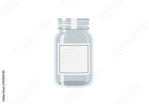 Clear Plastic Bottle with Two Caps.