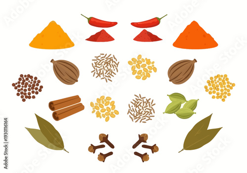 Assorted Spices and Herbs Collection.