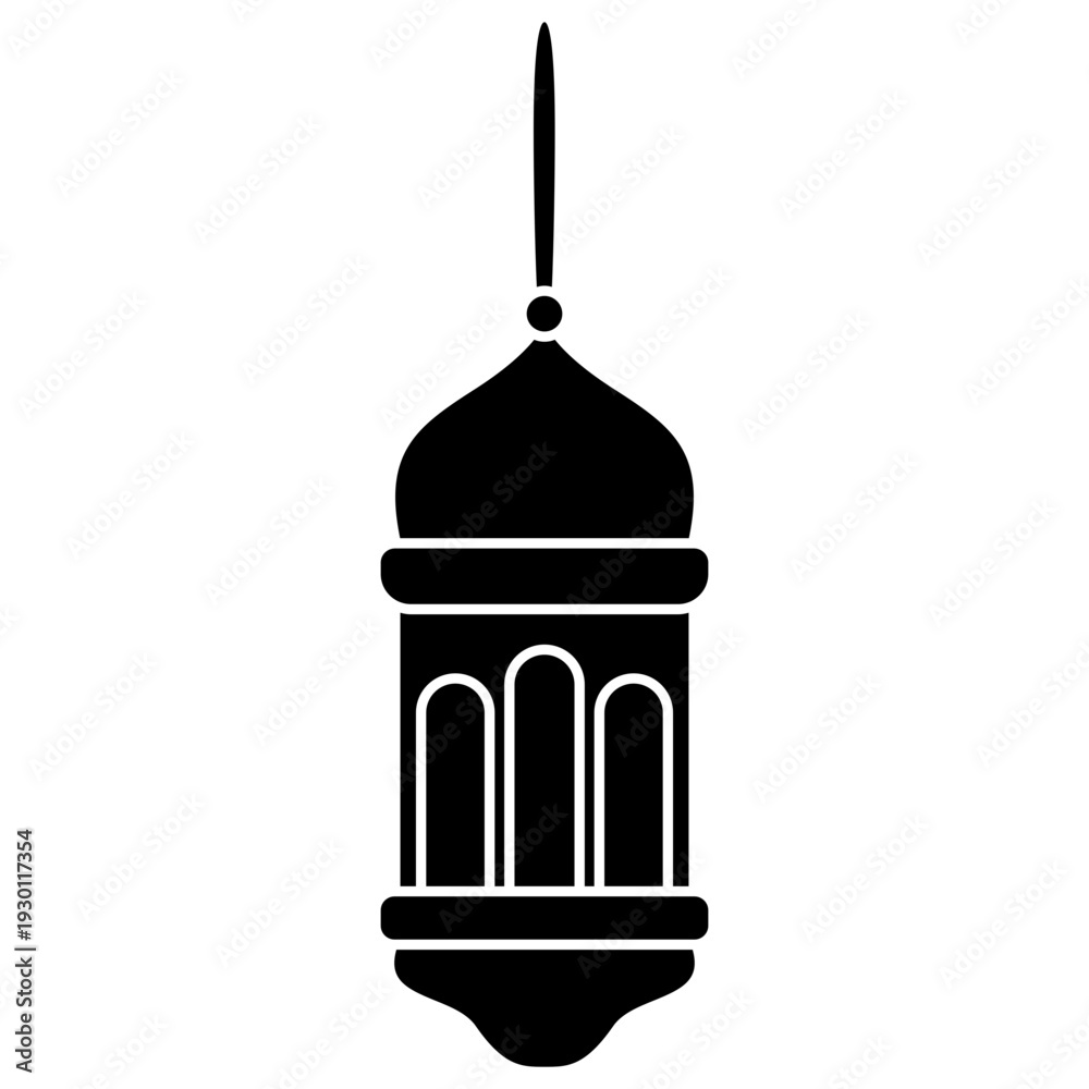 Obraz premium Hanging lantern vector icon