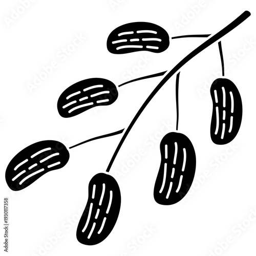 dates fruit glyph icon