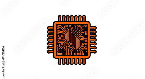 Closeup of a single microchip component.