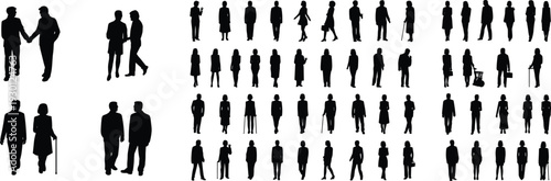 Black bridge silhouettes set with suspension, arch, and cable stayed designs, urban infrastructure icons, isolated civil engineering vector.