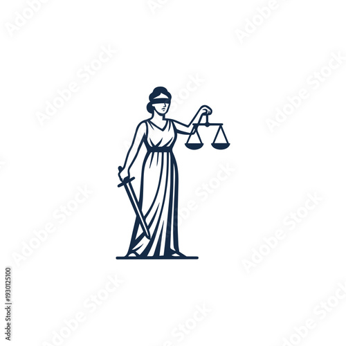 Themis Justice Goddess Logo