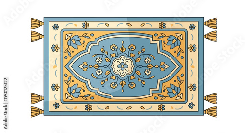 Islamic Prayer Rug Vector