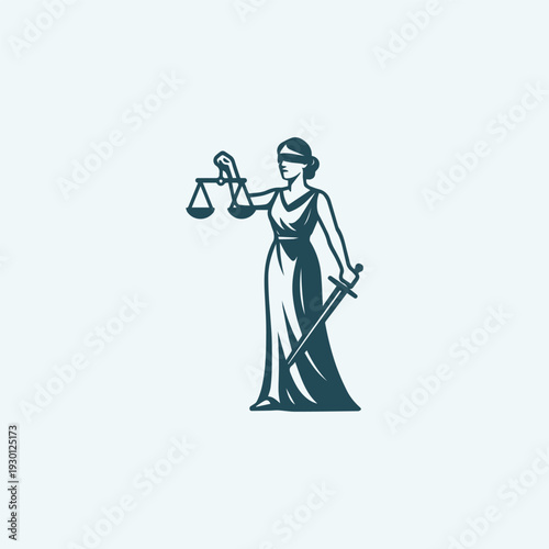 Themis Justice Goddess Logo