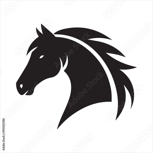 Horse  abstract silhouette clip art logo design concept illustration idea
