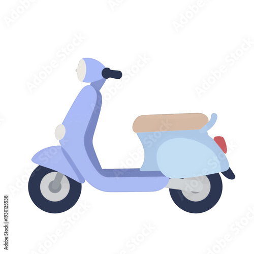 Blue Scooter Transportation App Icon for Mobile Interface