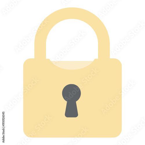 Filled Padlock with Keyhole UI Icon for Web Interface