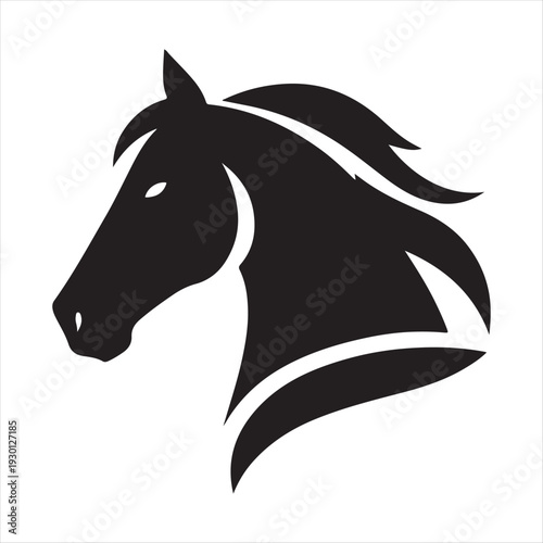 Horse  abstract silhouette clip art logo design concept illustration idea