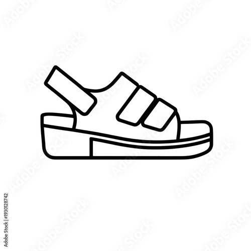 Outline Running Shoe Icon for App UI