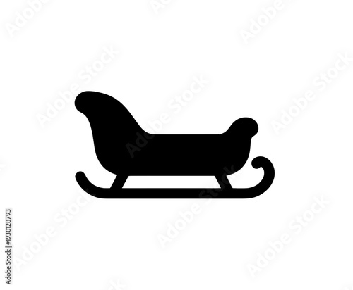 Outline Santa Sleigh UI Icon for Holiday App Interface
