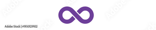 Purple Infinity Loop Vector Icon for Web Interface