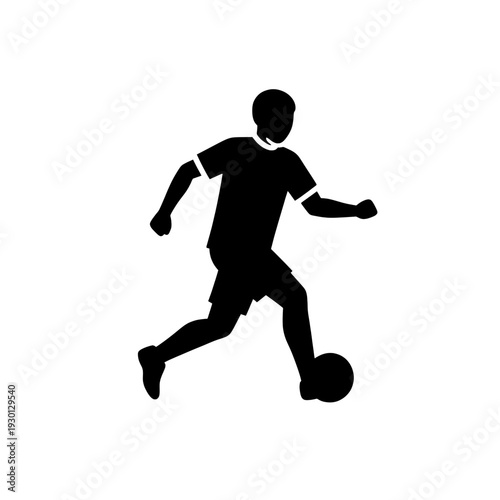 Soccer Player Running Line Icon for Sports App UI