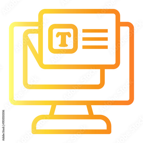 work Line Gradient Icon