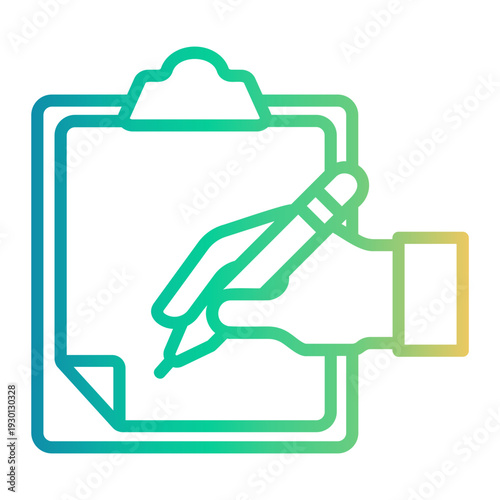 writing Line Gradient Icon