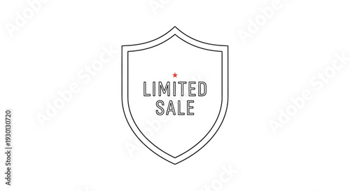 Limited Sale Shield Icon - Special Offer, Discount, Promotion, Security Badge