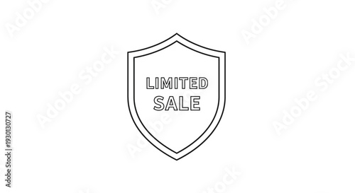Limited Sale Shield Icon: Special Offer, Discount, Promotion, Security Badge