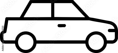 Simple Car Icon Vector Graphic for Web and App Design