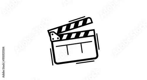 Clapperboard Icon, Film Production, Cinema, Movie Making, Entertainment, Creative Industry
