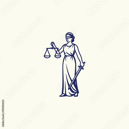 Themis Justice Goddess Logo