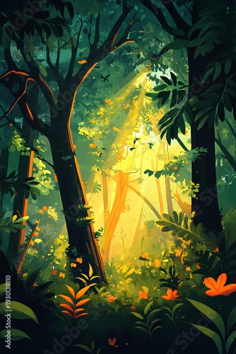 Fantasy forest background