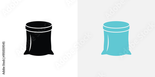 Black and cyan cylindrical with white stripes cylindrical white stripe