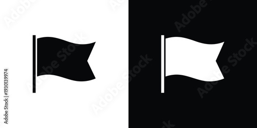 Black and white flags on poles black flag waving flags