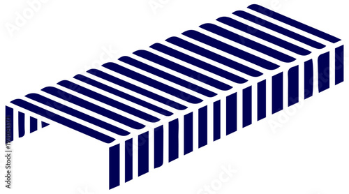 Silhouette Vector of stapler pin. Solid stapler pin. Icons of Staples Solid Staple strips on white background