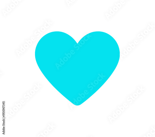 Filled Cyan Heart Icon for App UI Free Download Filled Cyan Heart Icon for App UI - GFXLoad