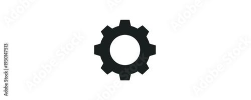 Filled Gear Settings App Icon for Mobile Interface