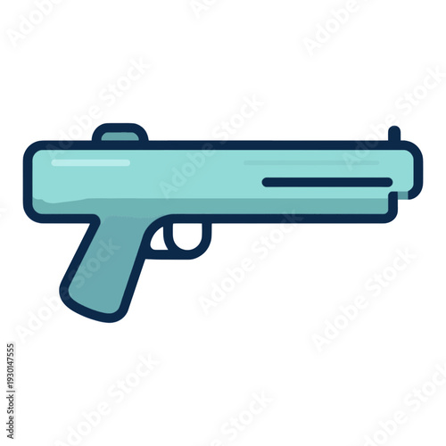 Filled Gun Weapon UI Icon for Game Interface