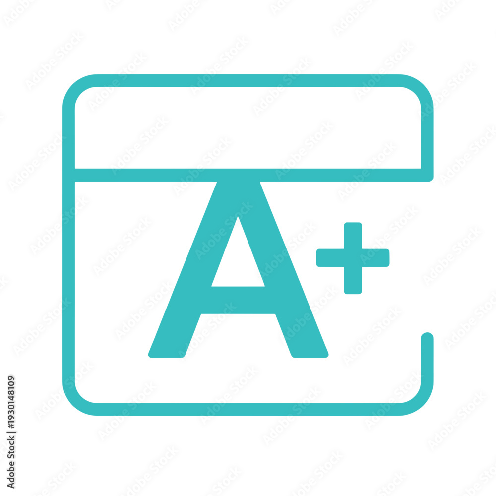 Obraz premium Grade A Plus Academic Performance Icon for App UI