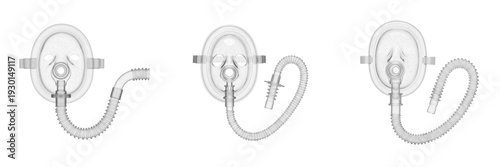 Anesthesia mask isolated on white background