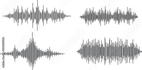 Modern sound wave patterns for audio visualization